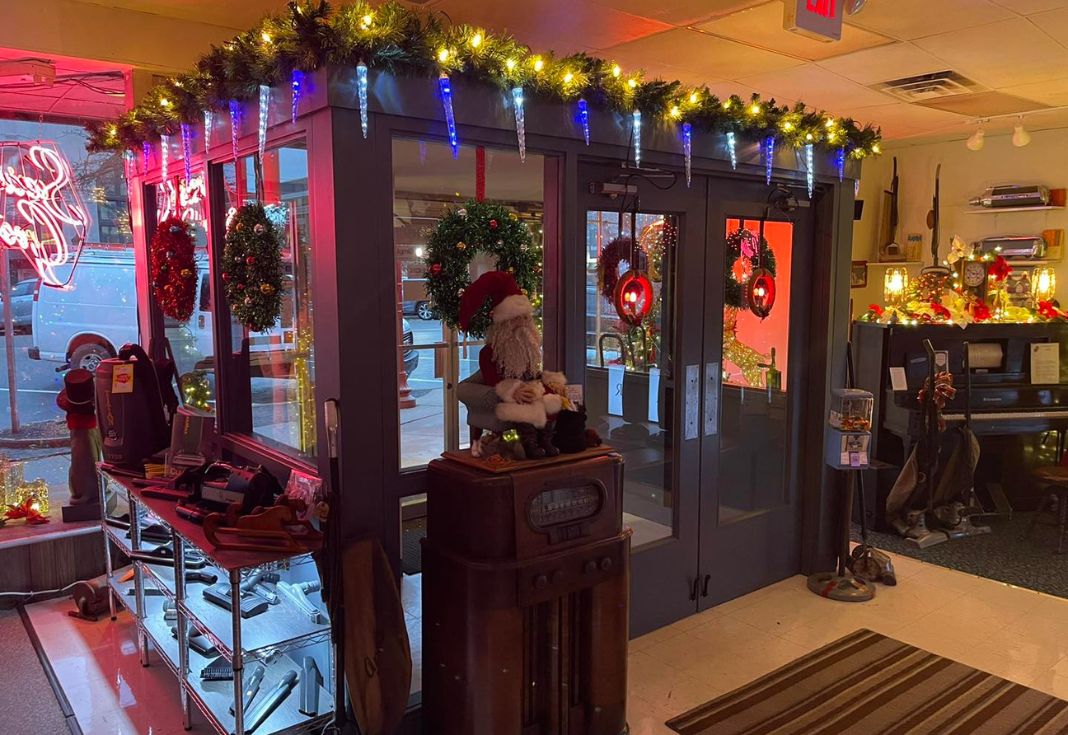 christmas decoration inside door