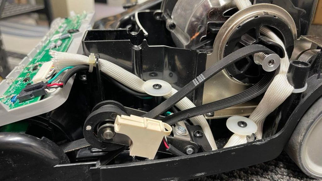 inside a sweeper before repair