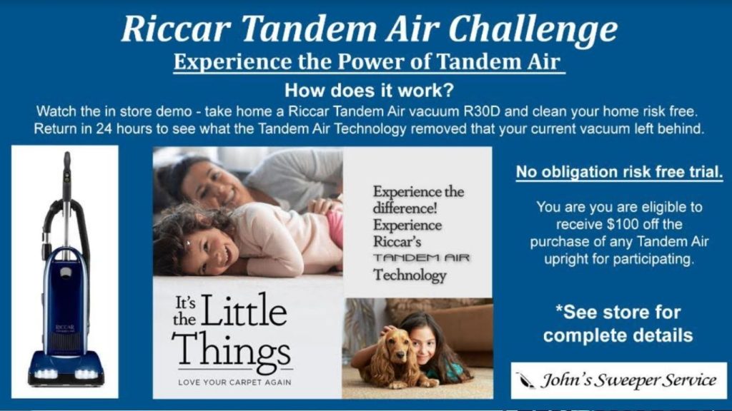 Riccar Tandem Air Vacuum Challenge