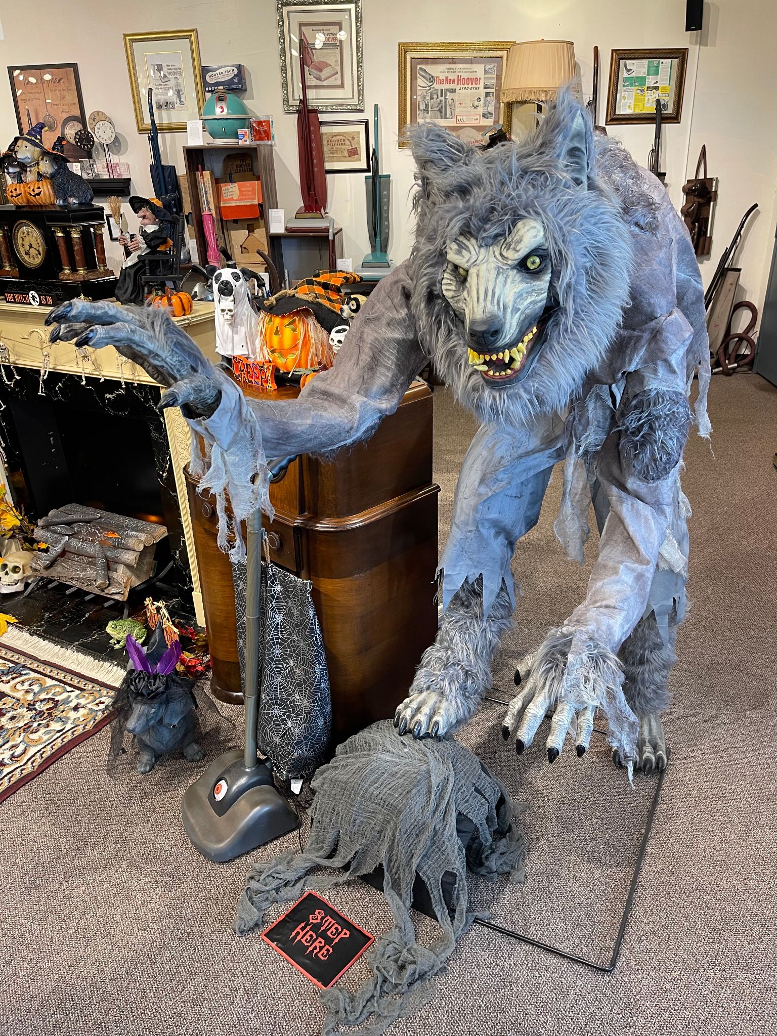 wearwolf holding vacuum